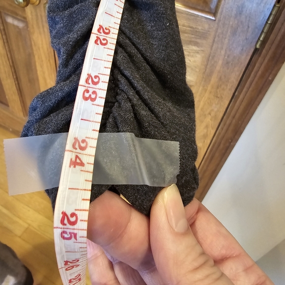 GapFit: Women's-Lrg, Gray, EUC, High Waisted Full Length Leggings, Ruched ankles - Picture 10 of 16